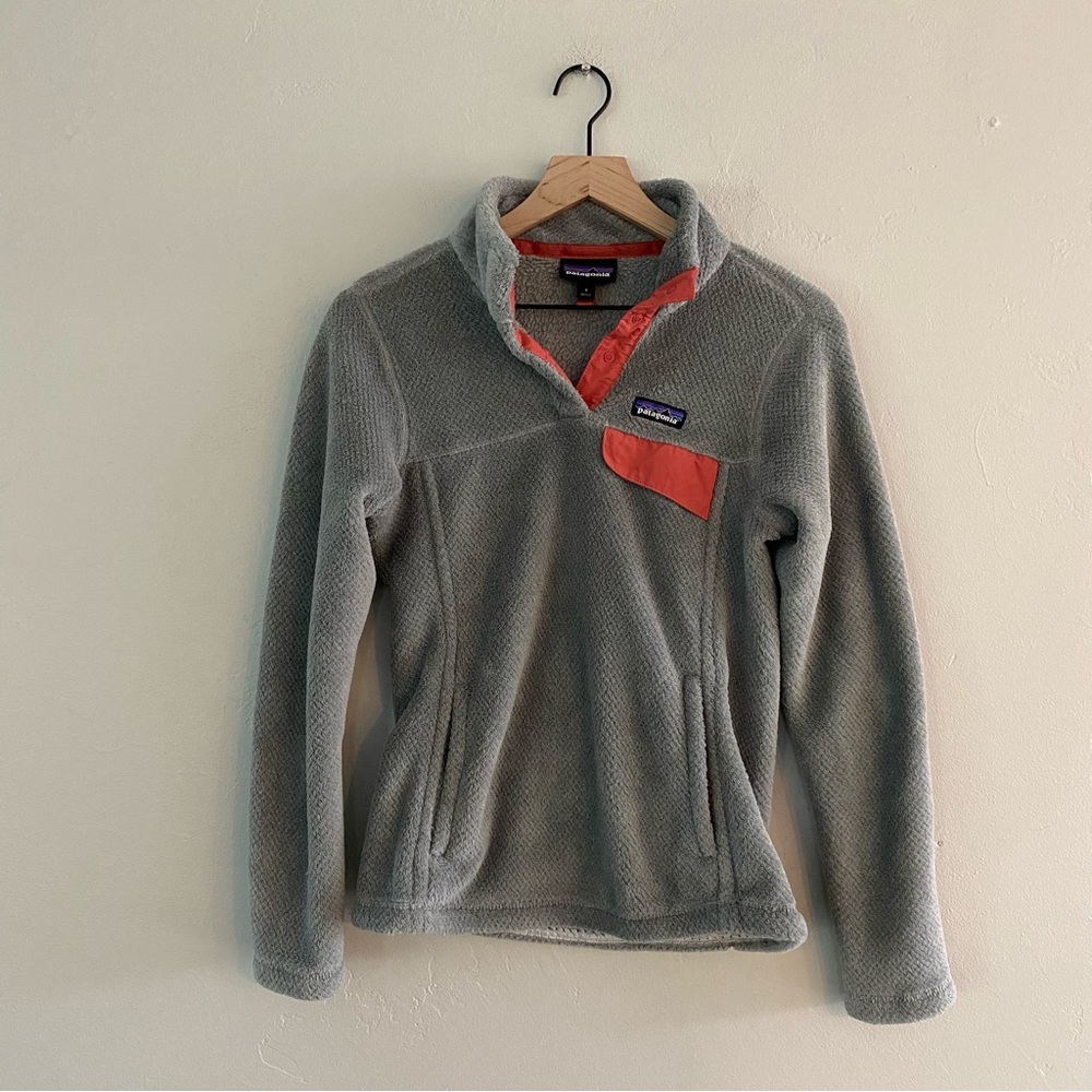 Patagonia Re-Tool Snap-T Pullover Tailored Grey Nickel Aurea Pink